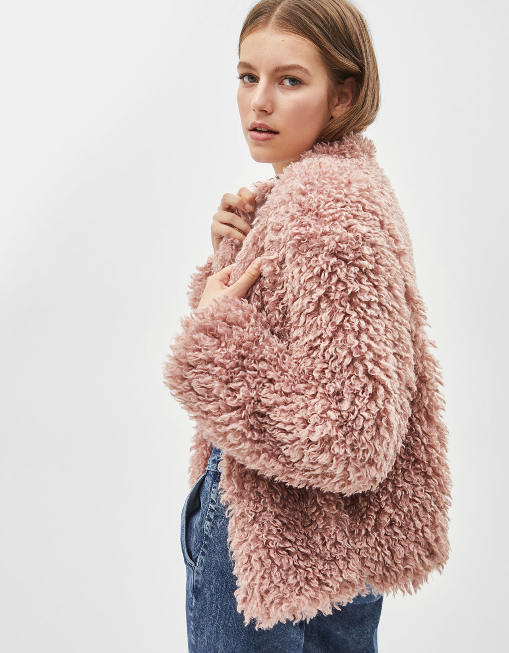 bershka fluffy jacket