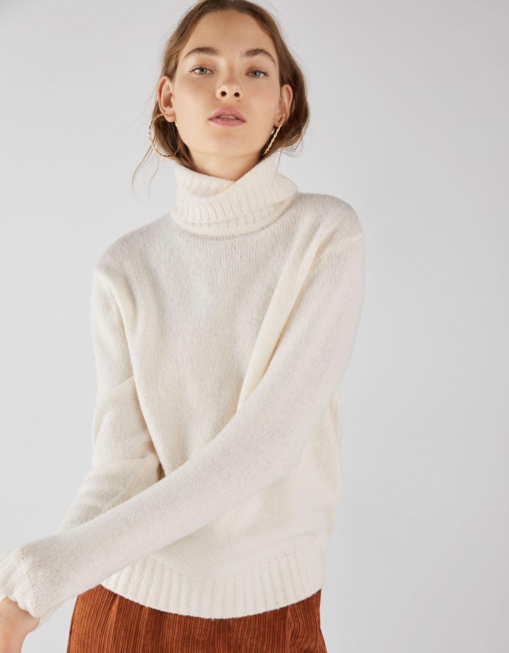 Jersey cuello alto mujer bershka Clearance