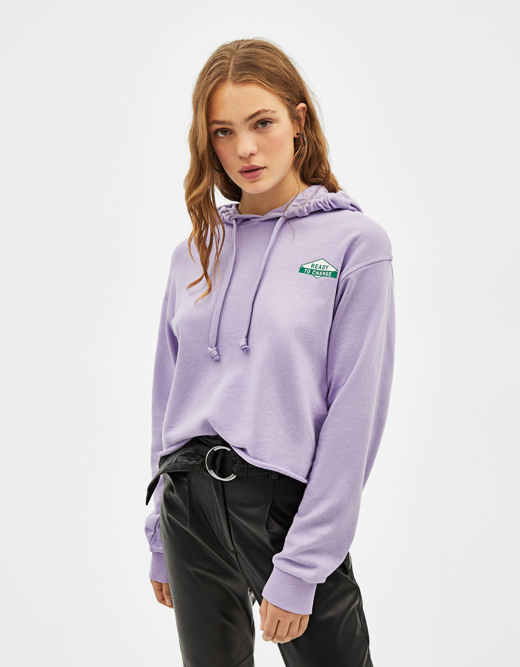 long hoodie bershka