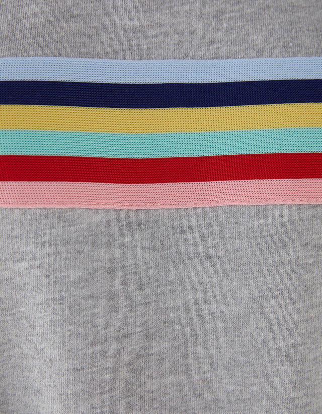 Sweatshirt mit seitlichen Streifen und Reißverschluss