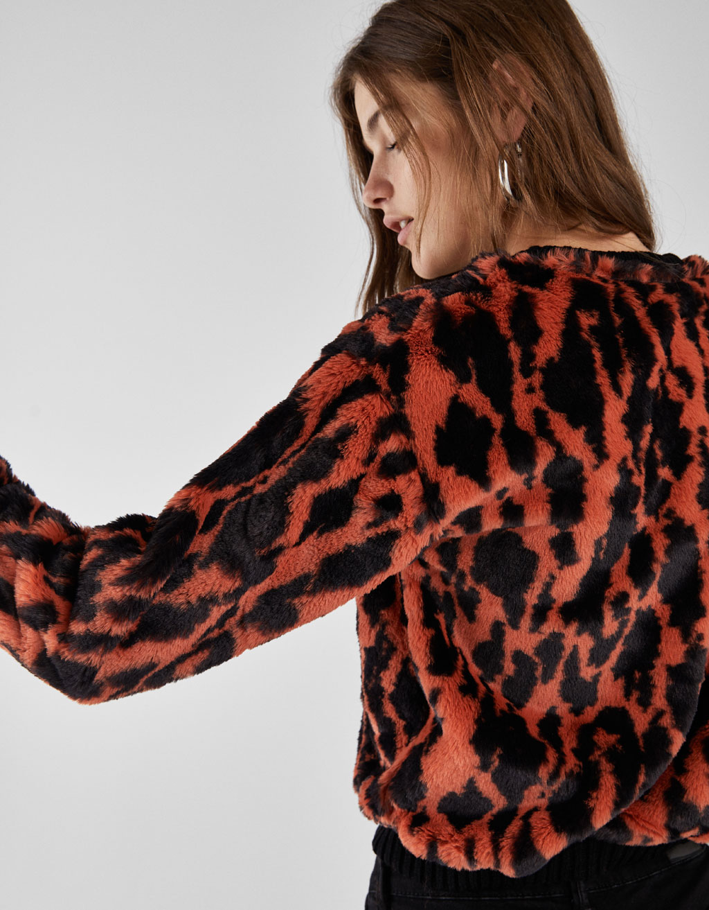 bershka leopard print jacket