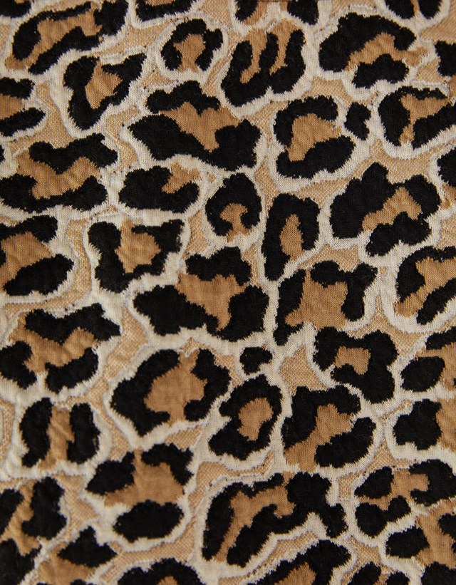 Shirt im Leoparden-Look mit Puffärmeln