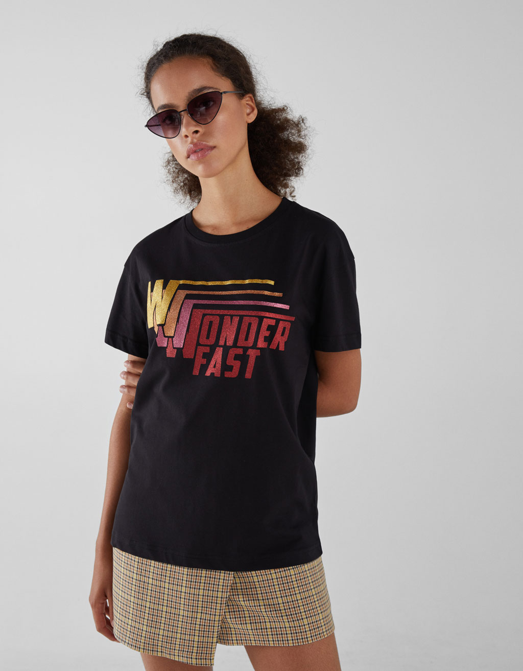 camiseta ac dc mujer bershka