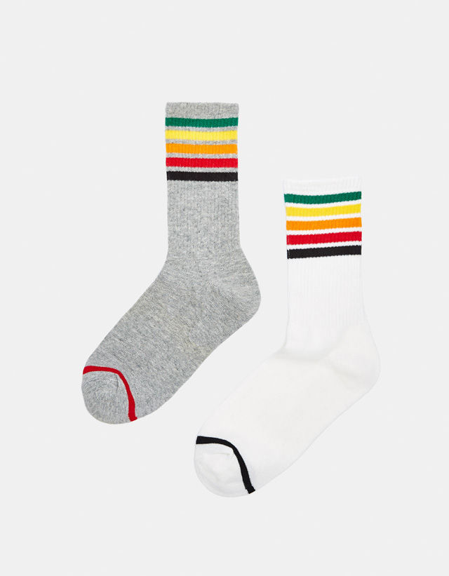 2er-Pack Socken mit Streifen