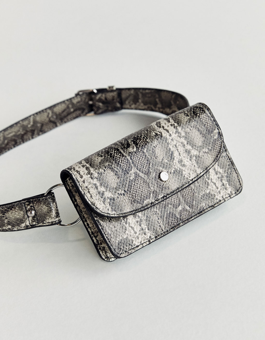 snakeskin belt bag