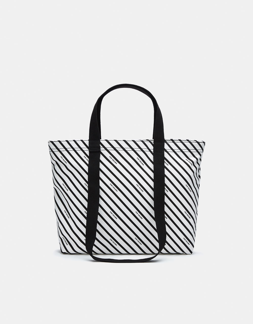 Striped Tote Bag Bags Bershka El Salvador Striped Tote Bag