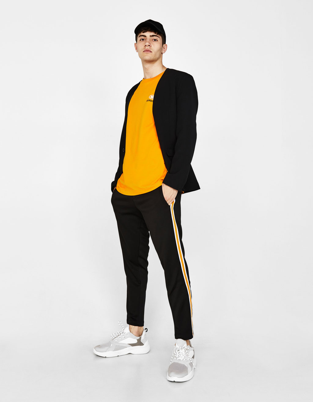 jogging pants with stripe on the side