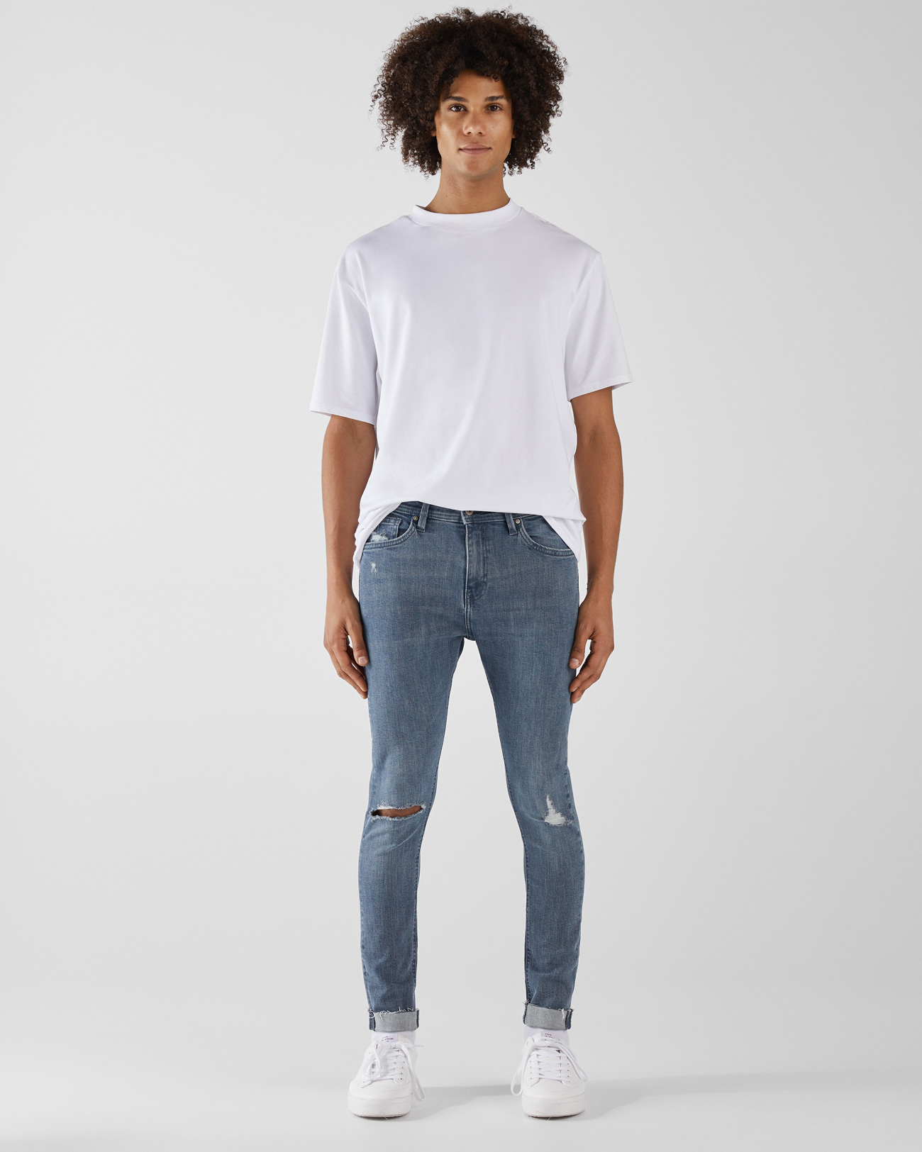Super Skinny Jeans Tops Bershka Kosovo
