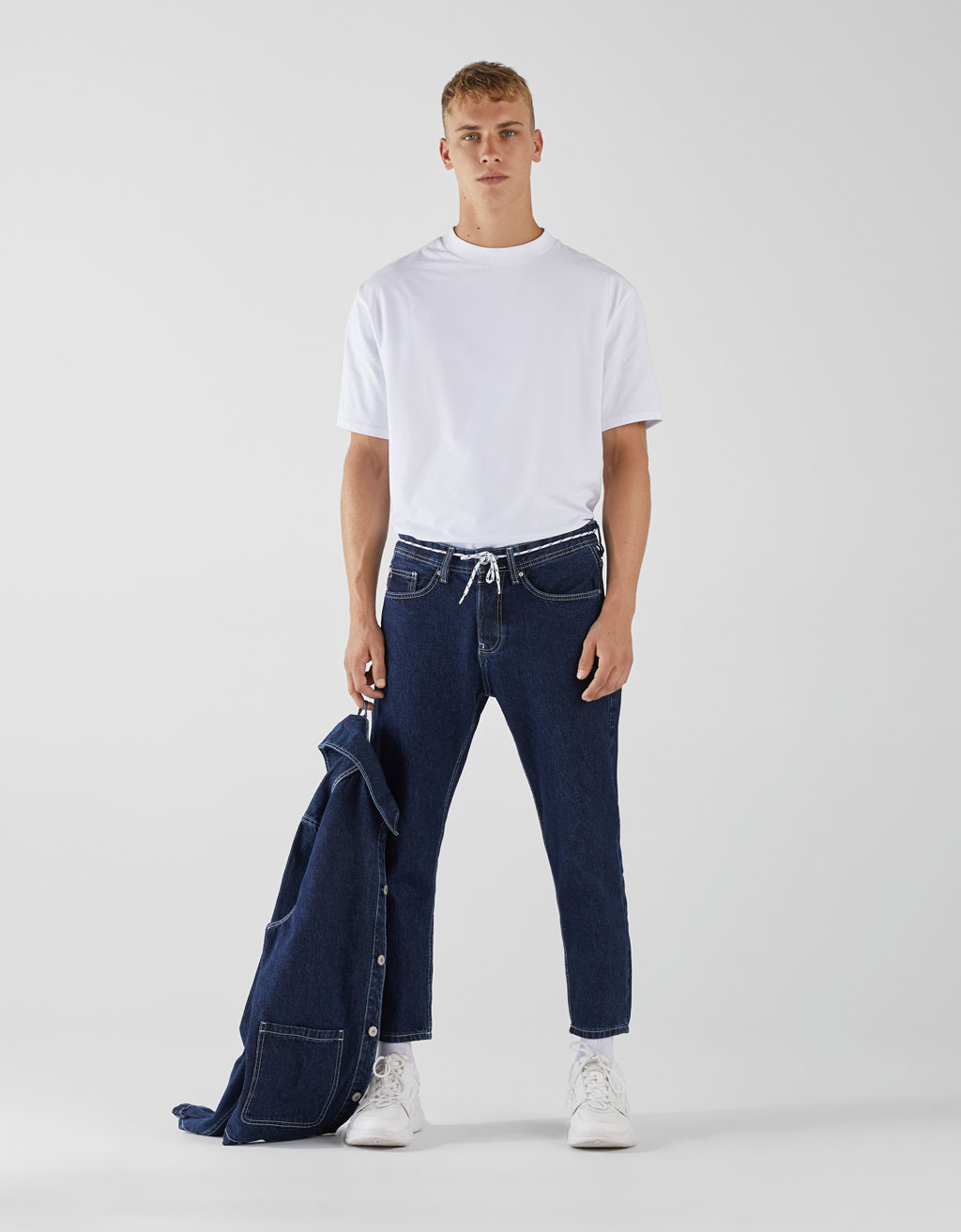 slim fit cropped jeans mens