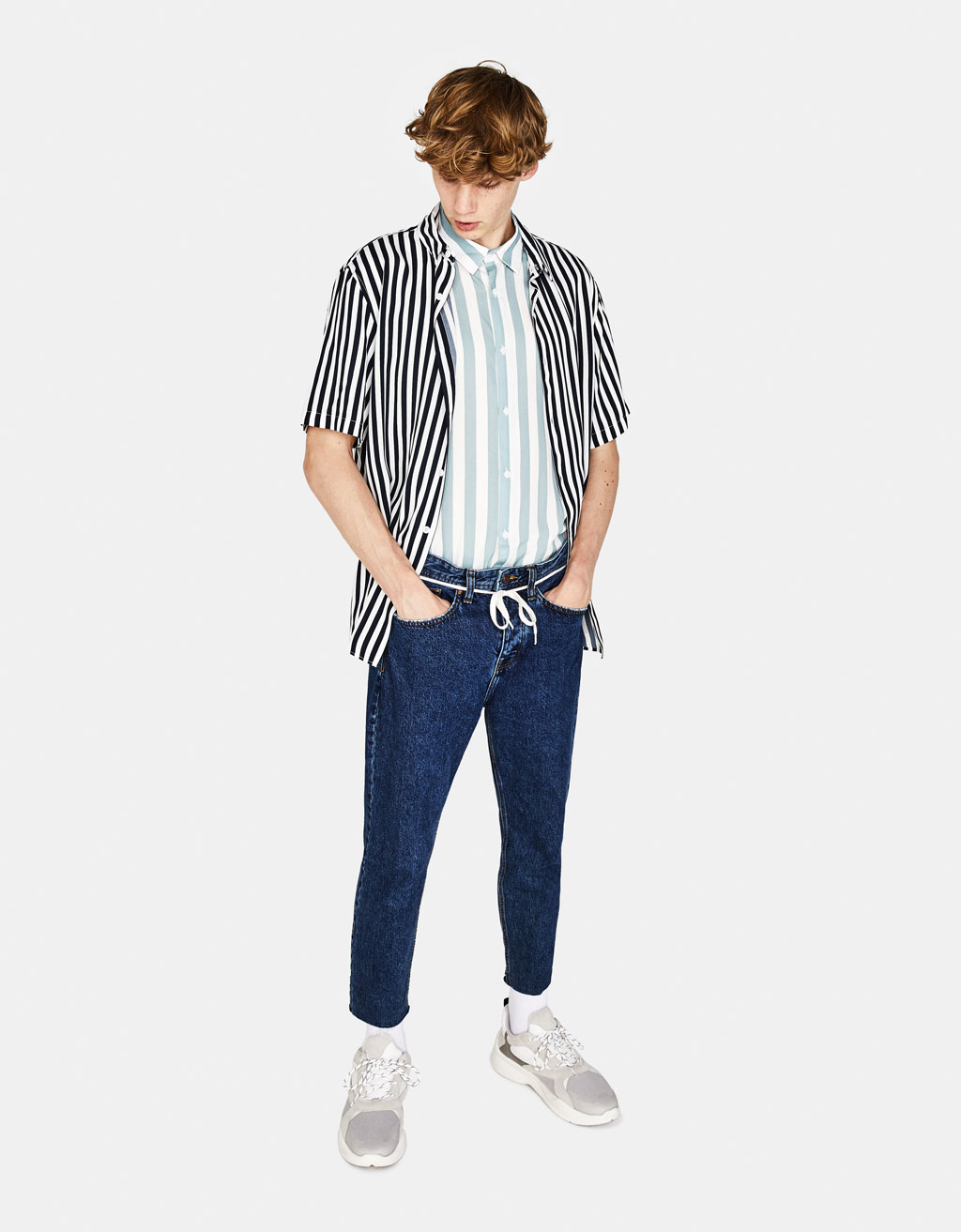 bershka striped shirt