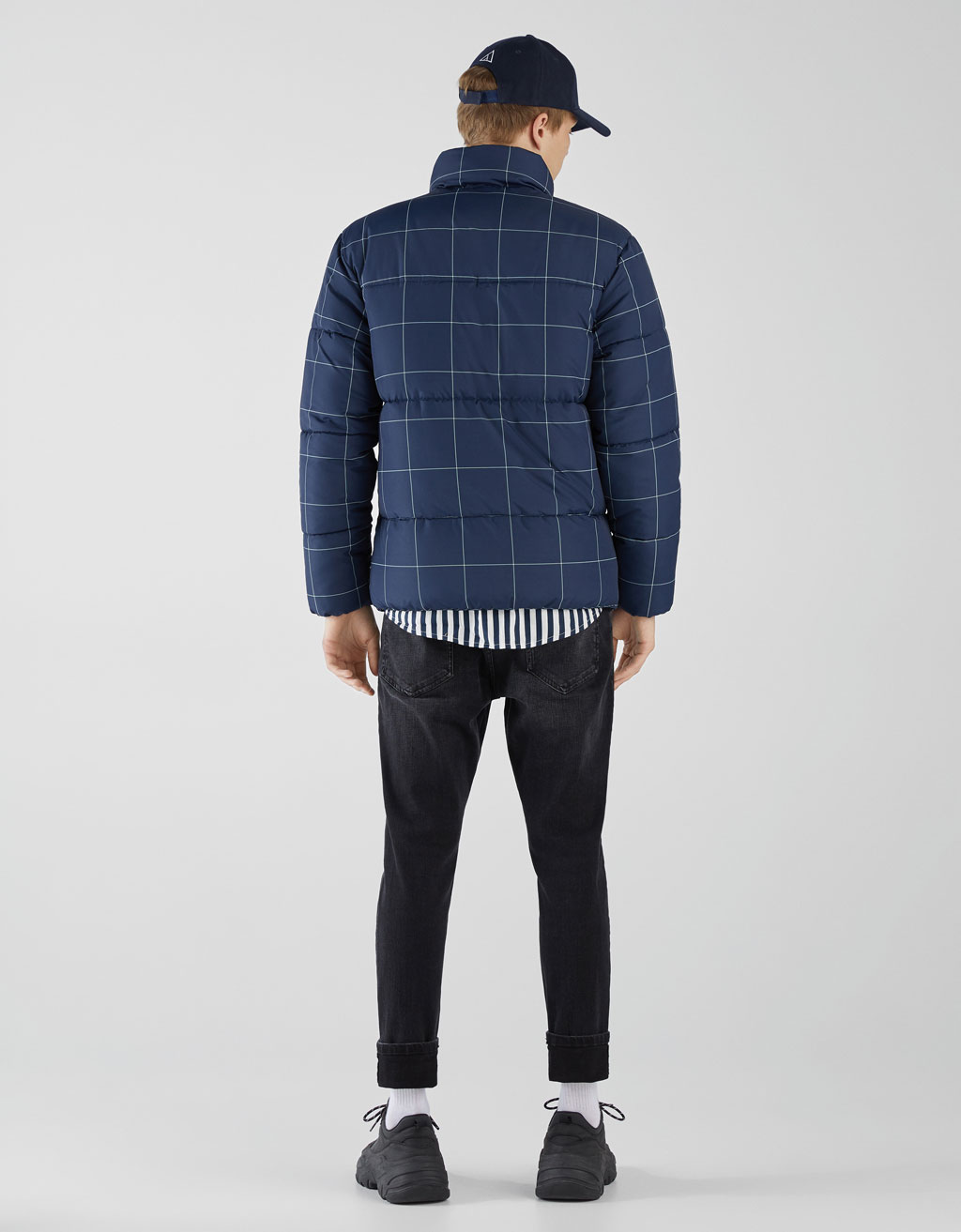 Cazadora Puffy de cuadros - Última Semana - Bershka Costa Rica