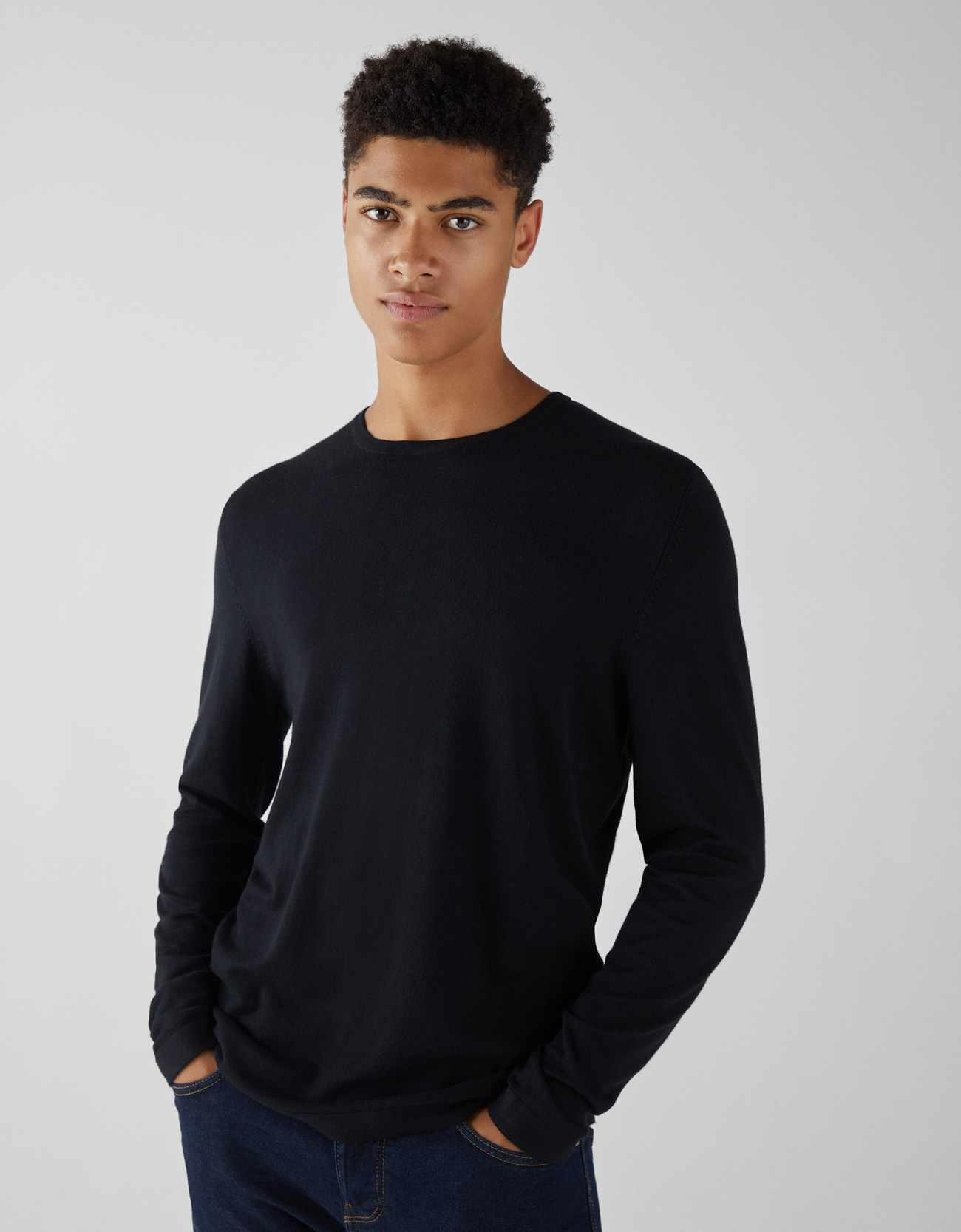 Bisiklet Yaka Kazak Erkek Bershka