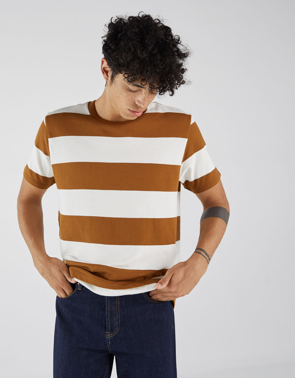 bershka striped t shirt