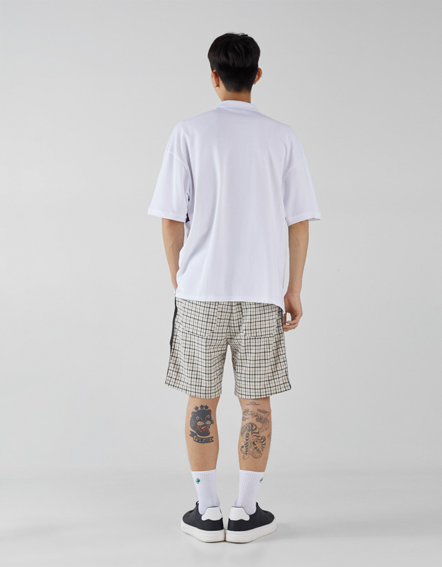 Oversize-Poloshirt mit Print
