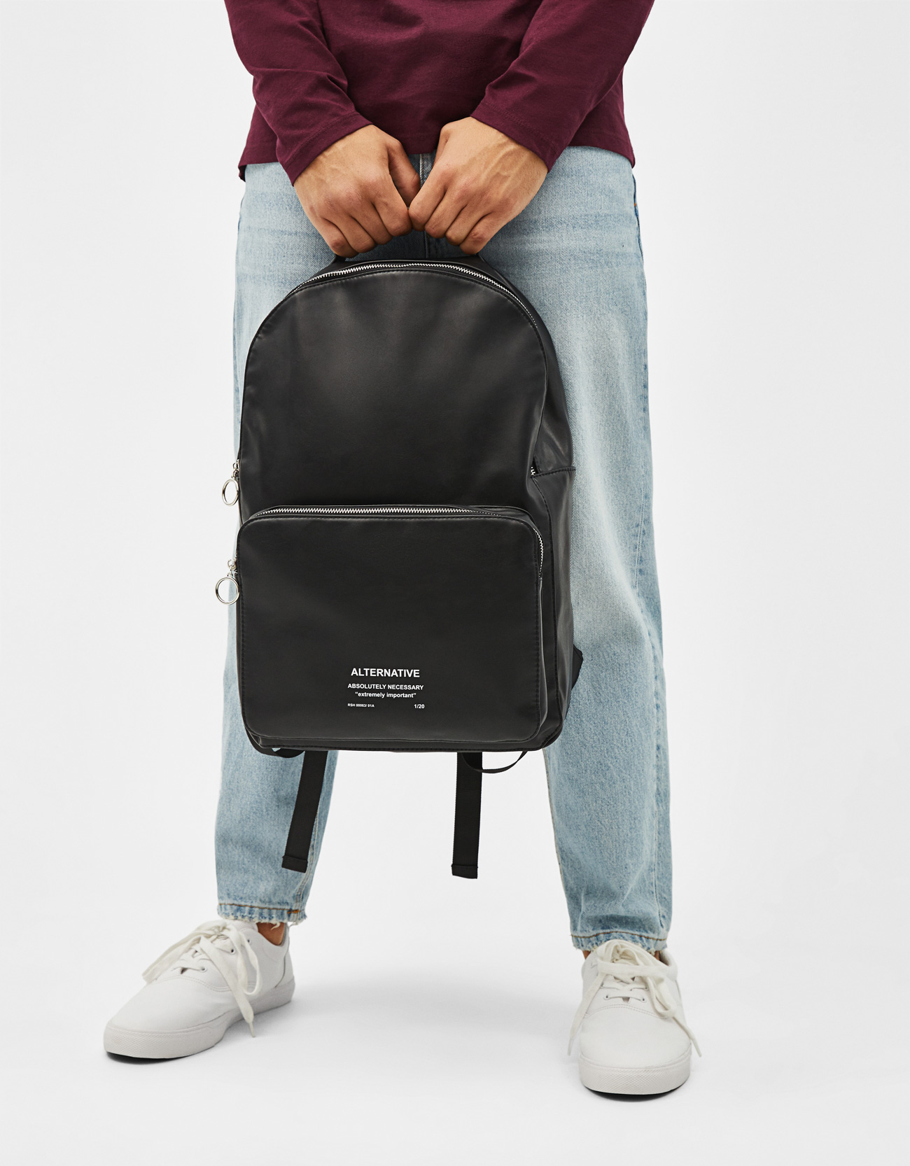 Mochila efecto piel - Accesorios - Bershka Panamá
