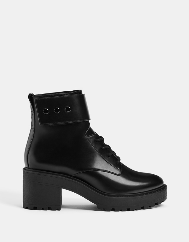 Mid-heel platform ankle boots - Shoes 