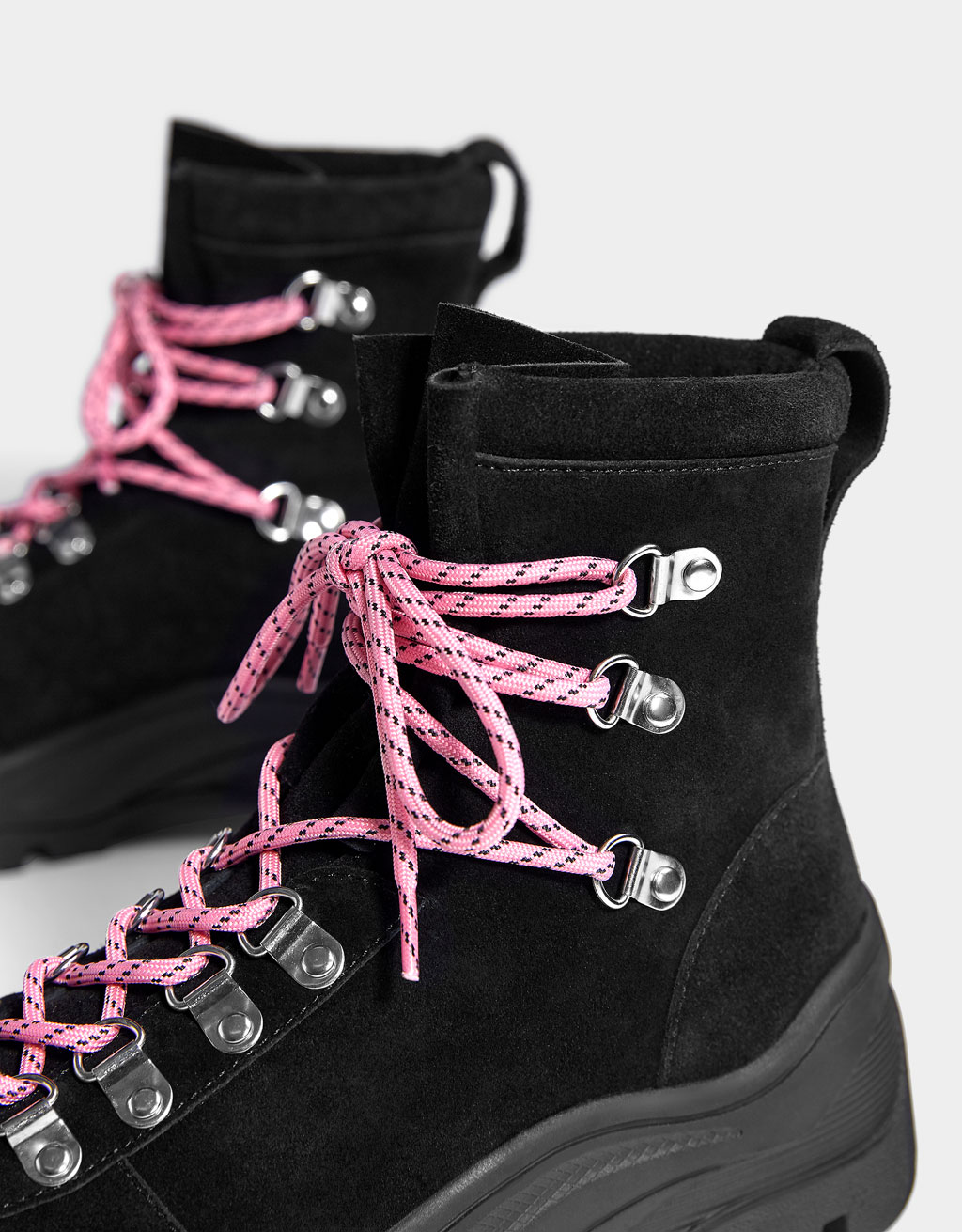 LEATHER track sole ankle boots - Mini 