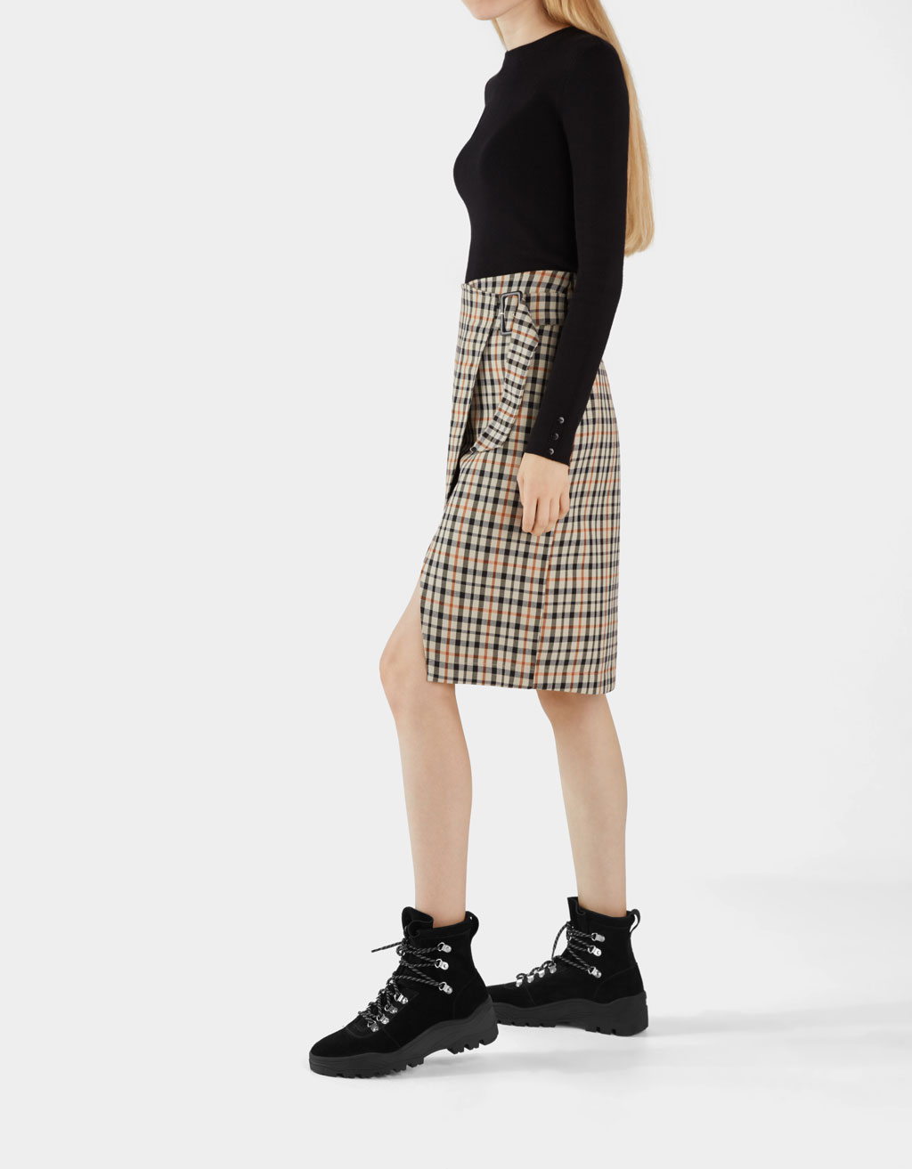 bershka platform ankle boots with track sole