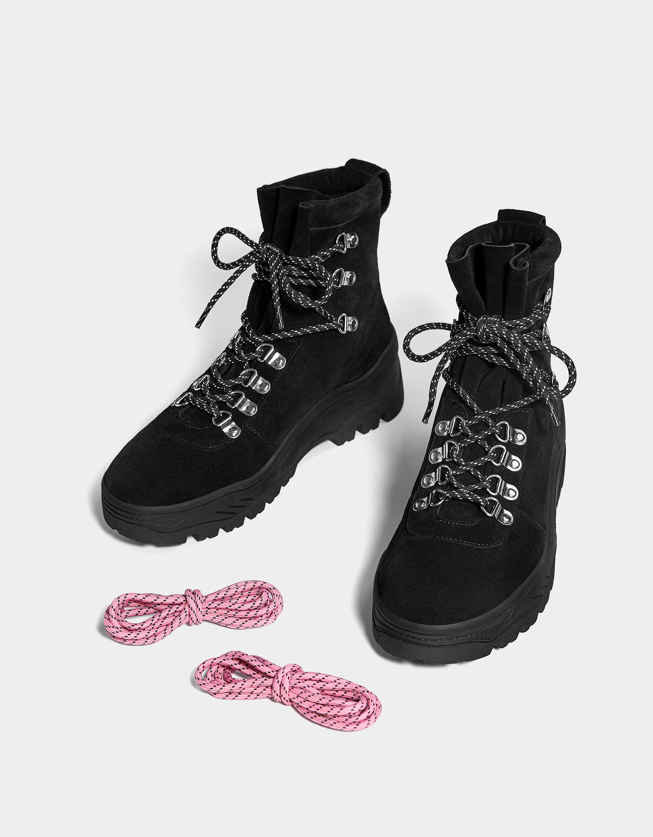 Leather Track Sole Ankle Boots Shoes Bershka Kosovo