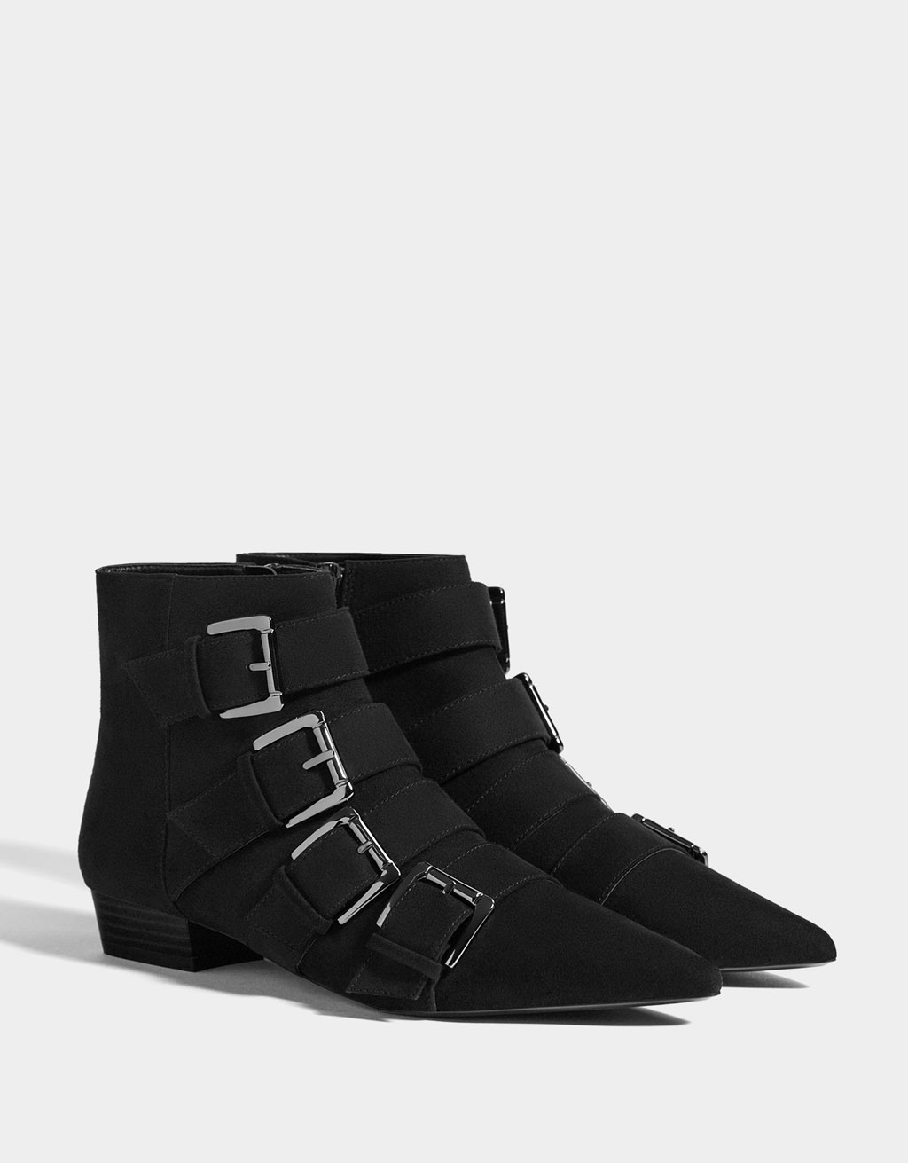 botines hebillas bershka