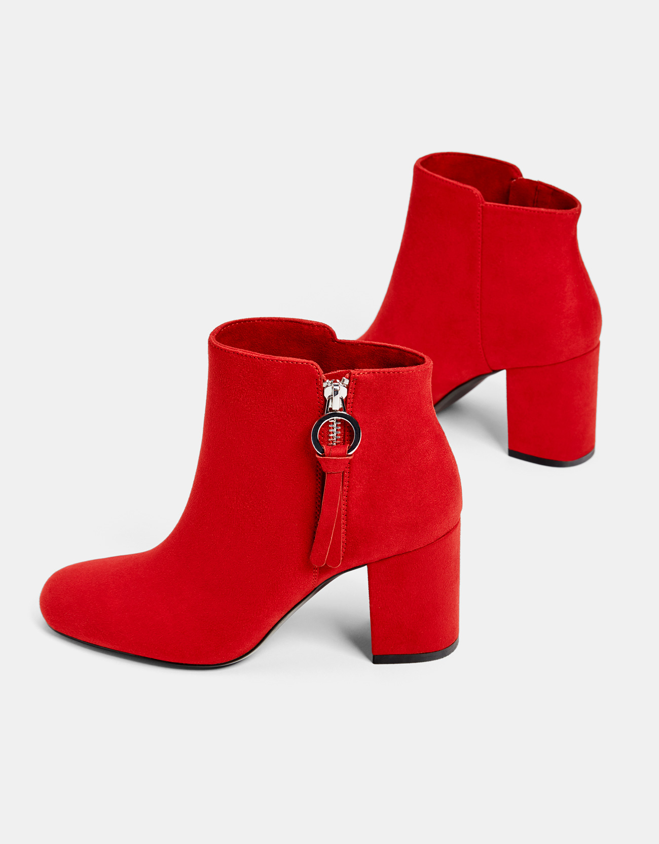 Bottine rouge bershka clearance