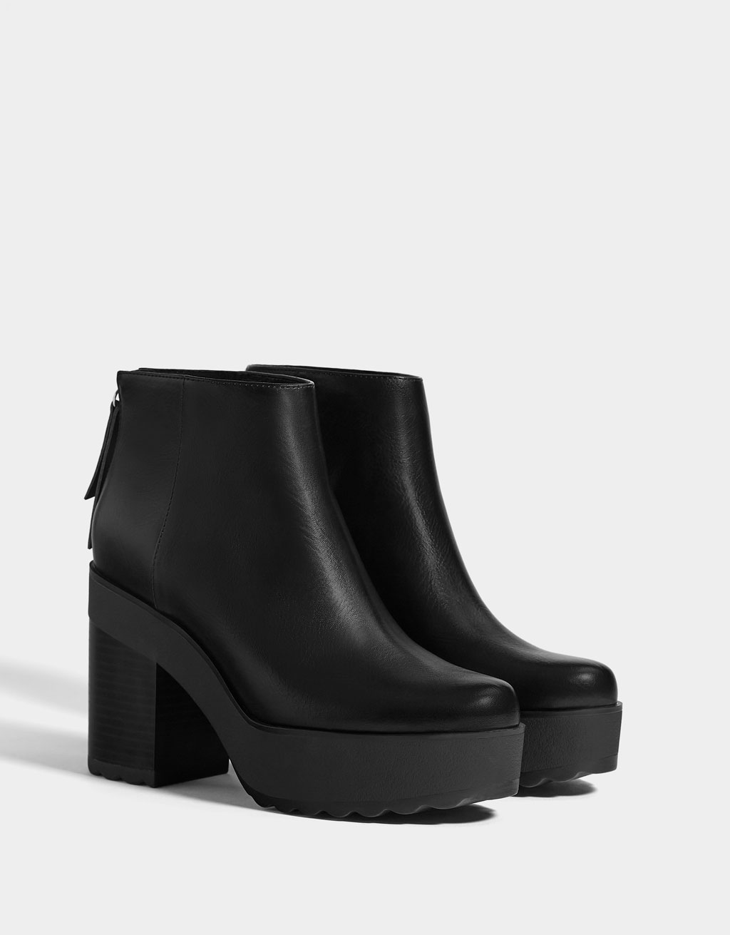 bottines plateforme fermeture éclair