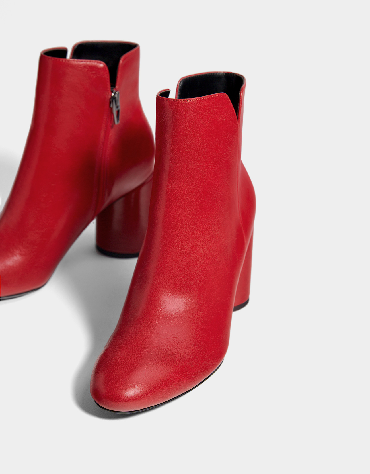 bershka red boots