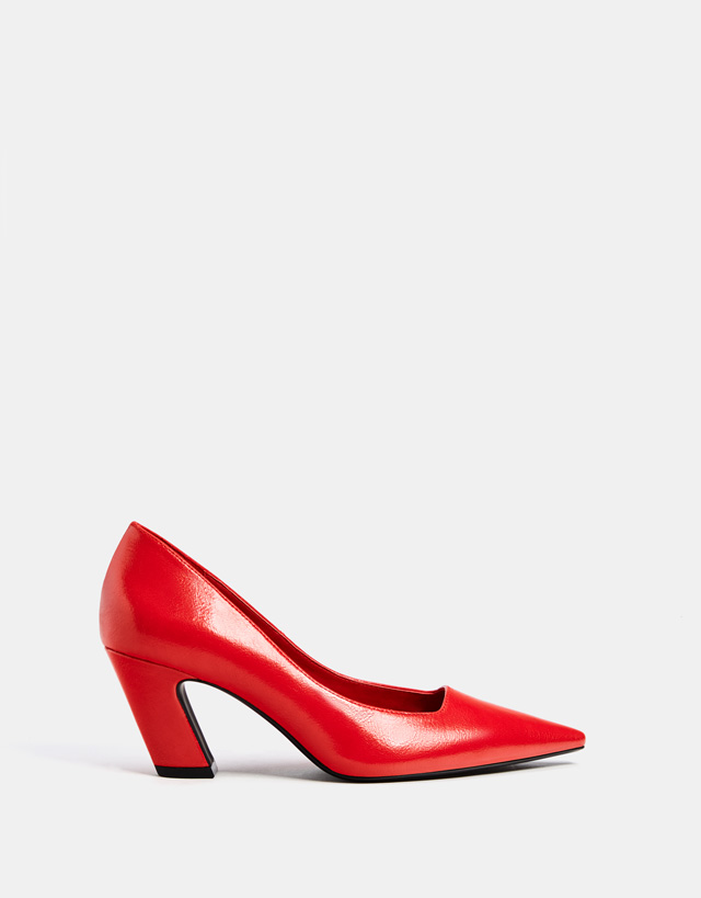 Schuhe mit halbhohem Absatz in Rot