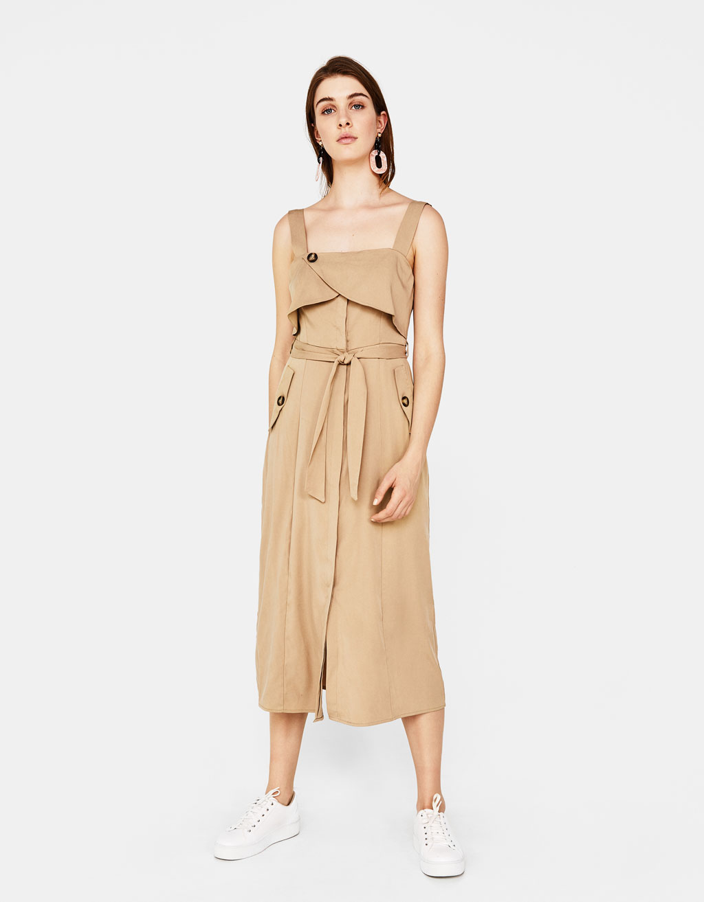 Losse Midi Jurk New Bershka Belgium