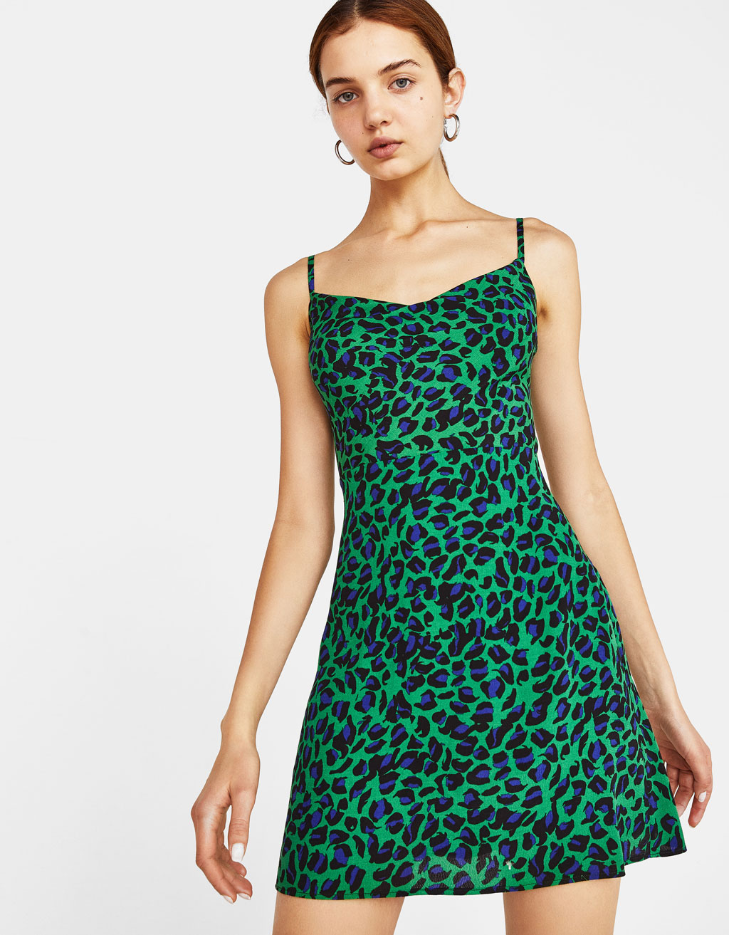 Leopar Desenli Elbise Ceket Bershka Turkey