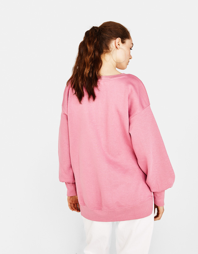 Bershka BLOBER JERSEY FELPA OVERSIZE PRINT NASA at Â£17.99 | love the brands