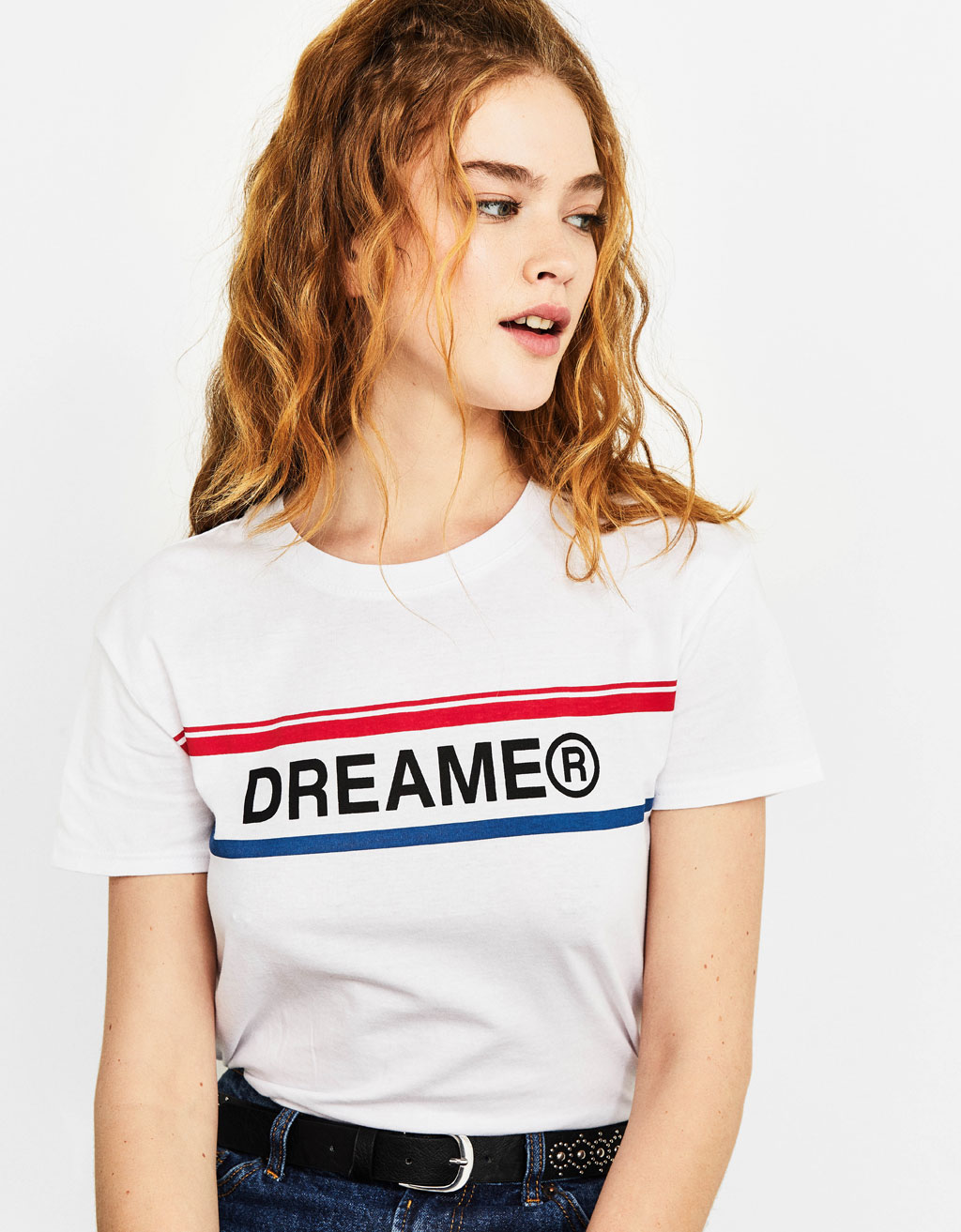 T-shirt algodão orgânico com texto