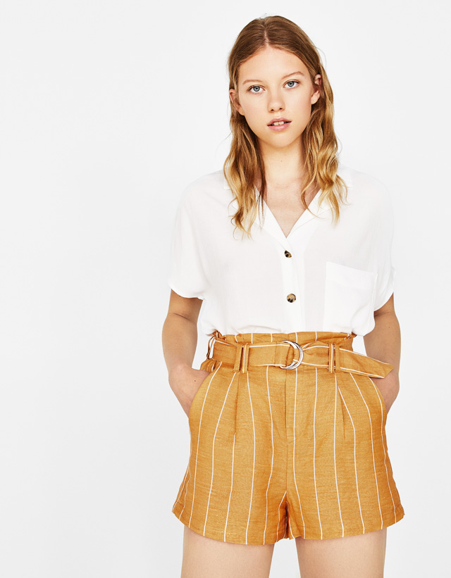 Tailored shorts with belt