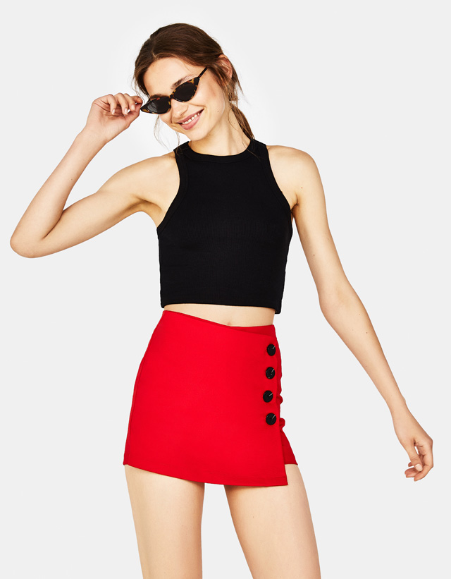 Falda pantalón con botones
