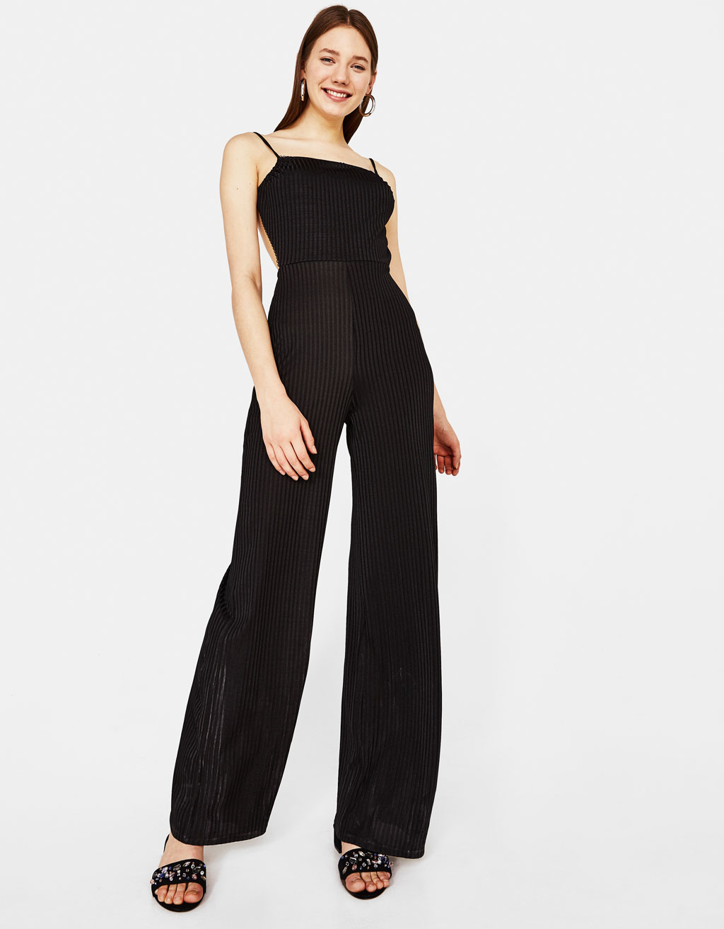 bershka black jumpsuit