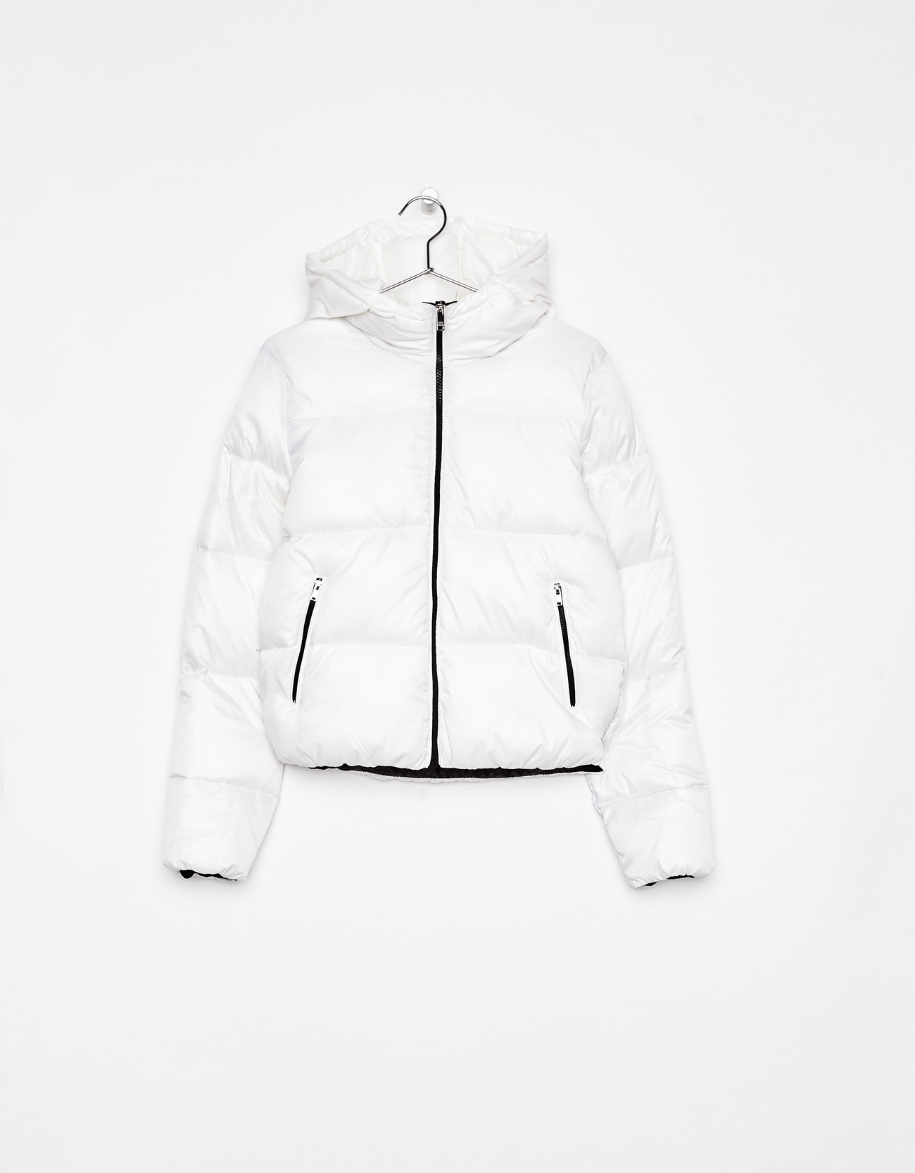 bershka puffer jacket with hood