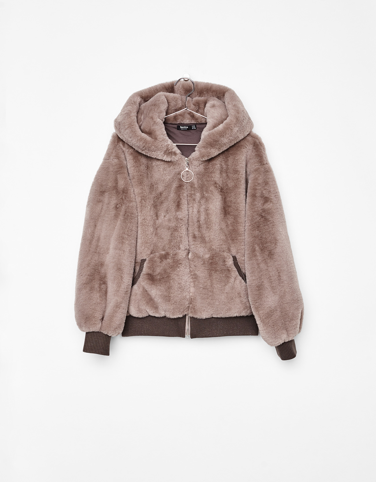 faux fur jacket hoodie