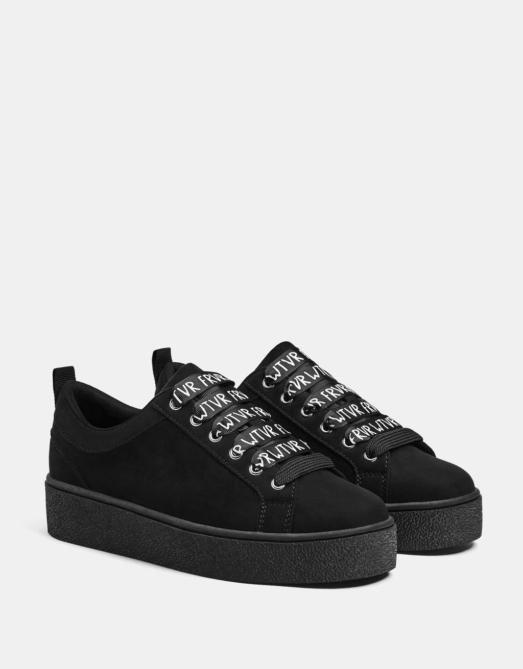 Black monochrome sneakers