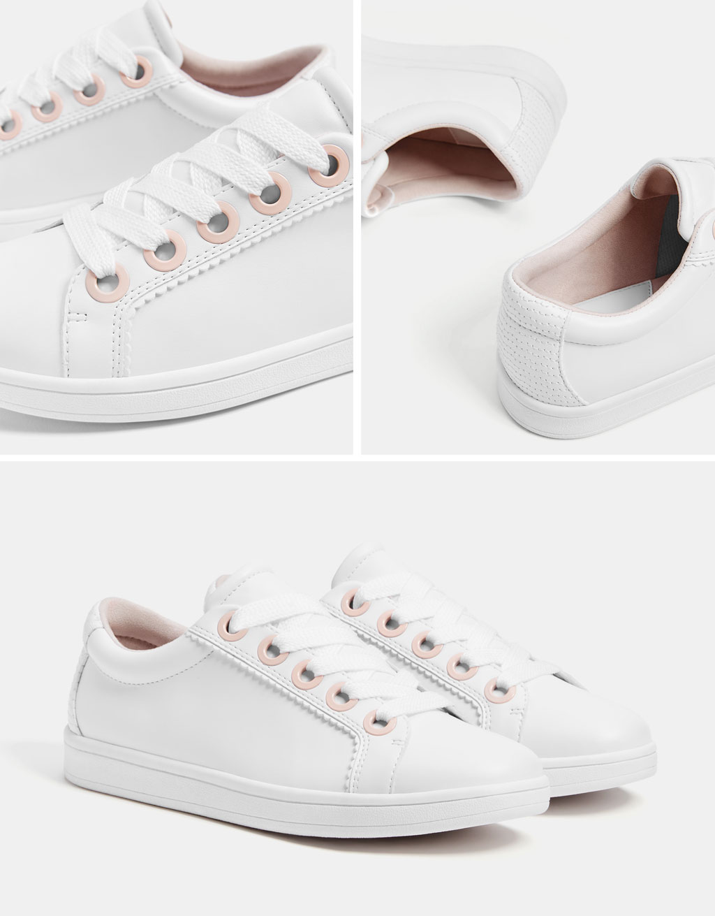 Zapatilla blanca ondas