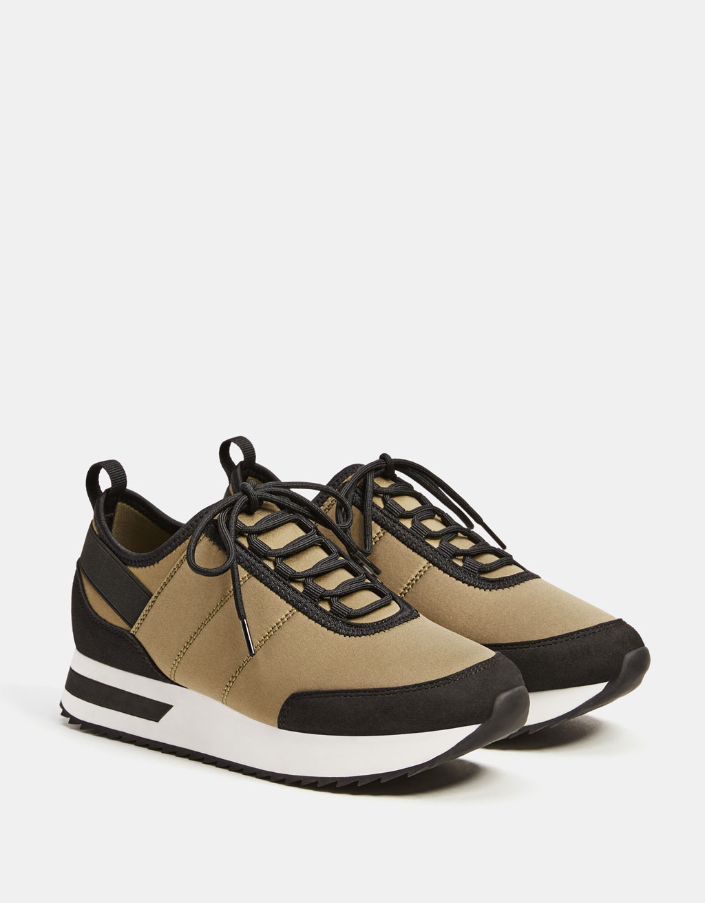 bershka platform trainers