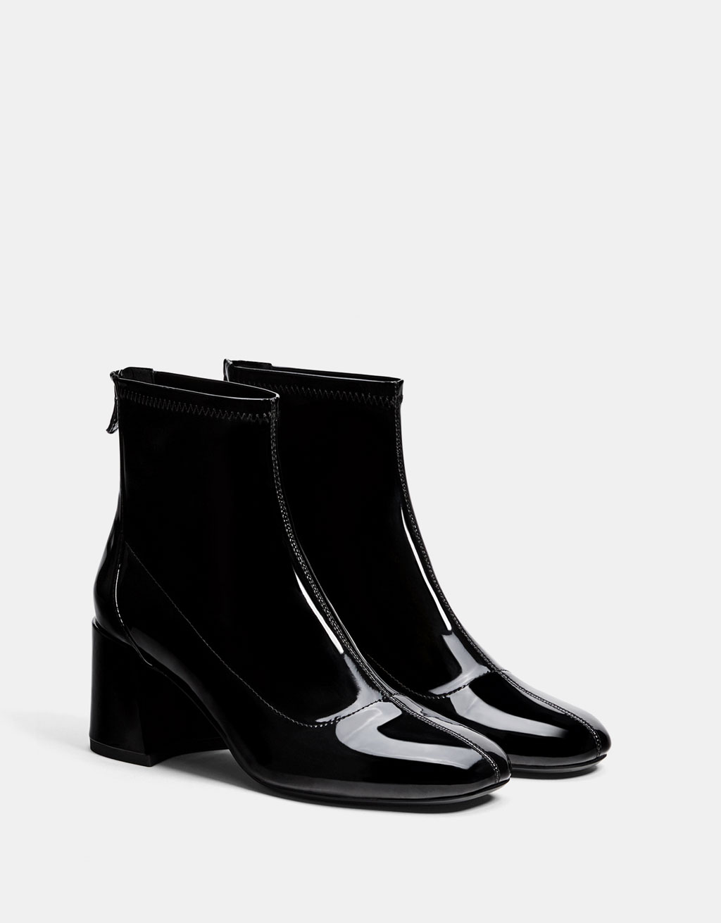bershka patent boots