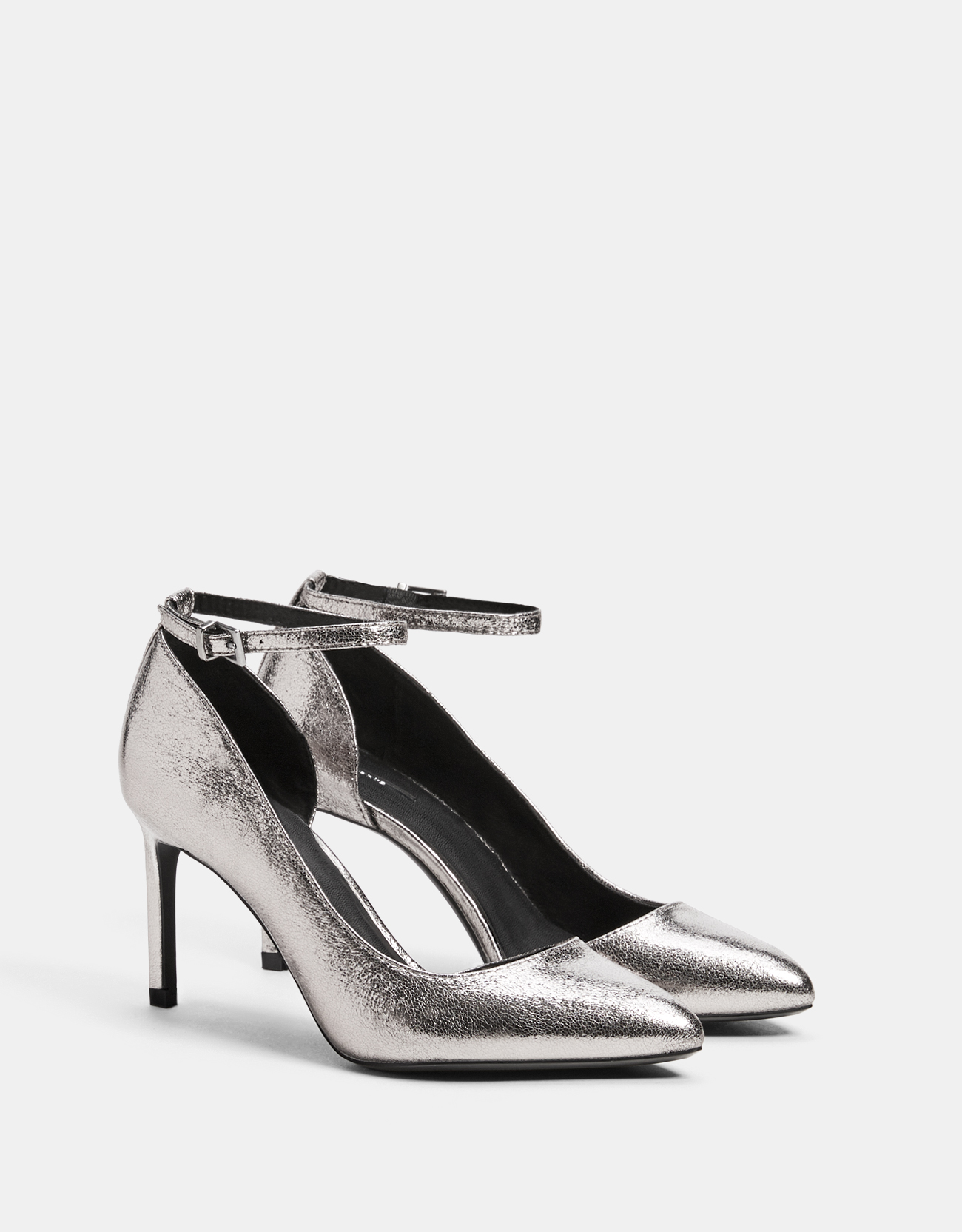 Black Asymmetric High Heeled Court Shoes Black Asymmetric High Heeled Court Shoes