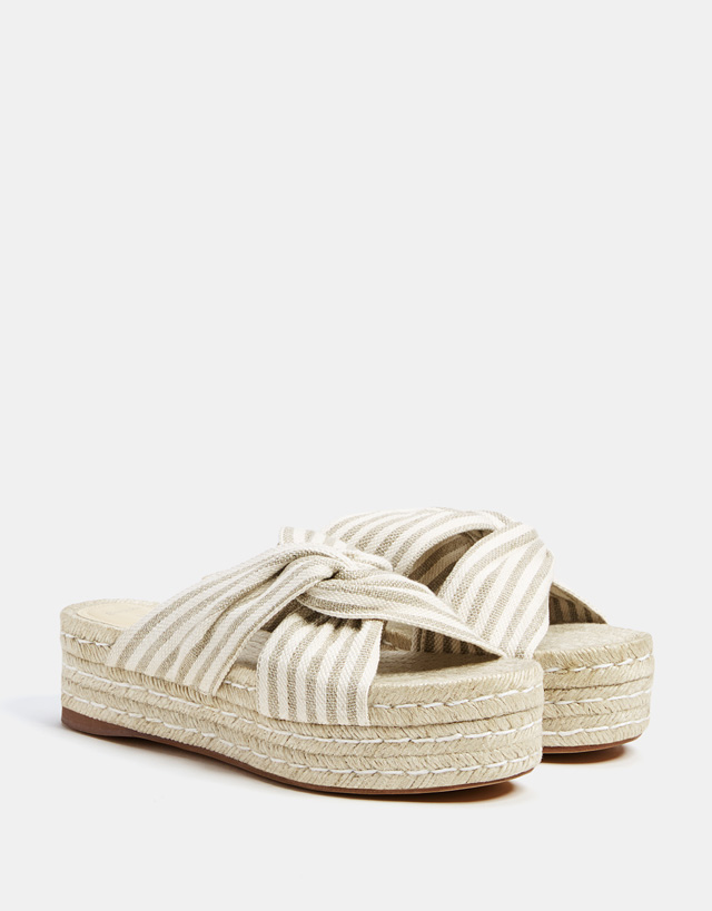 Sandalia plataforma yute rayas