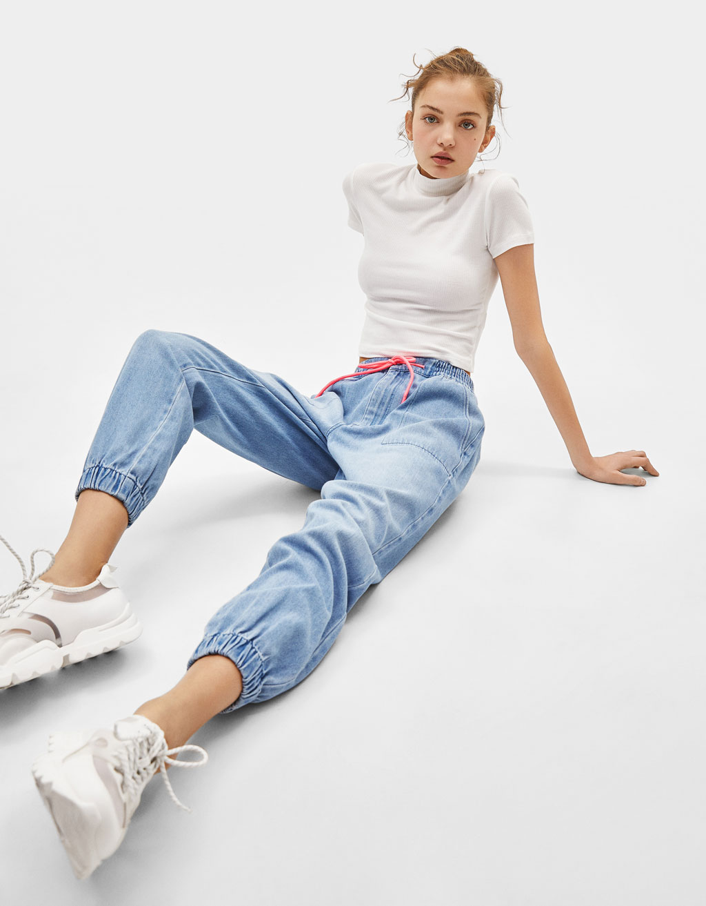 Pantalón Jogger Denim - null - Bershka España - Islas Canarias