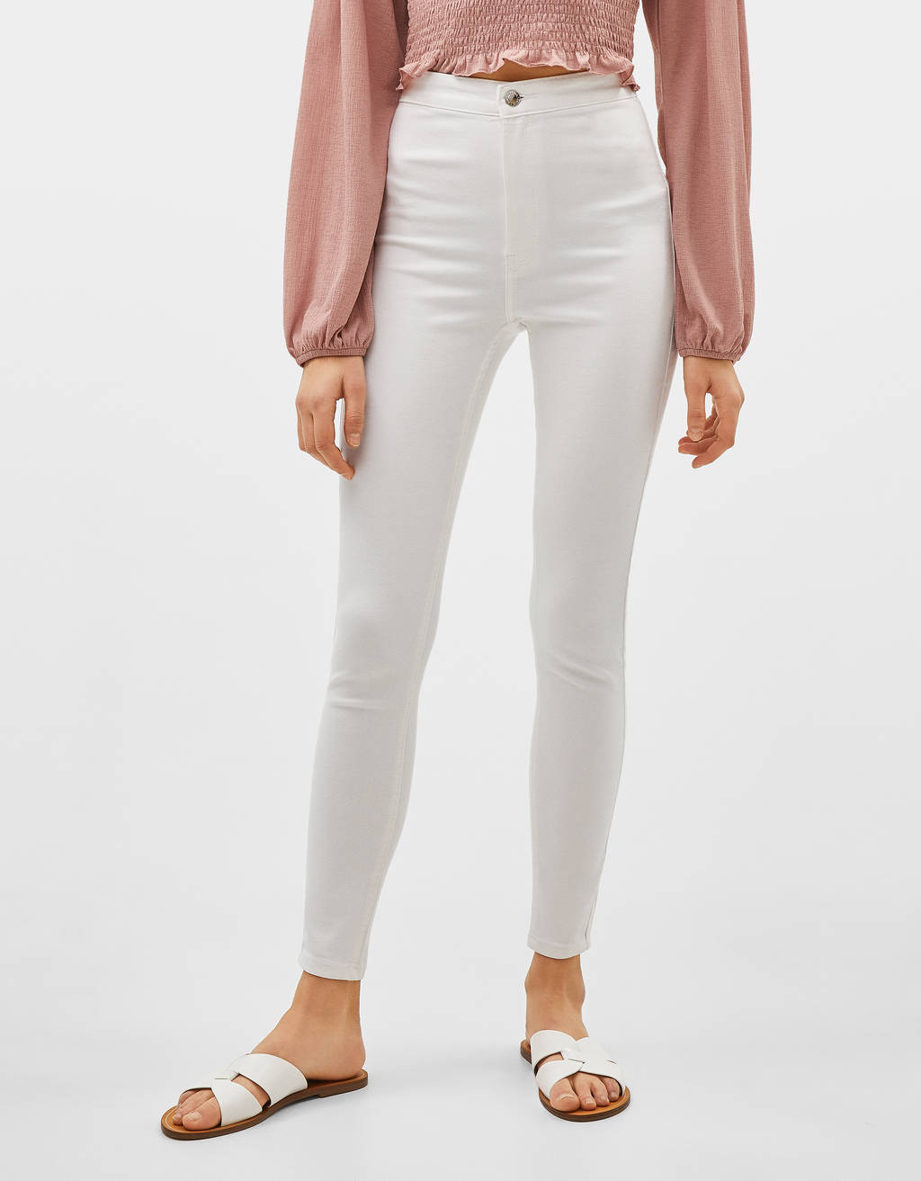High waist jeggings - null - Bershka 