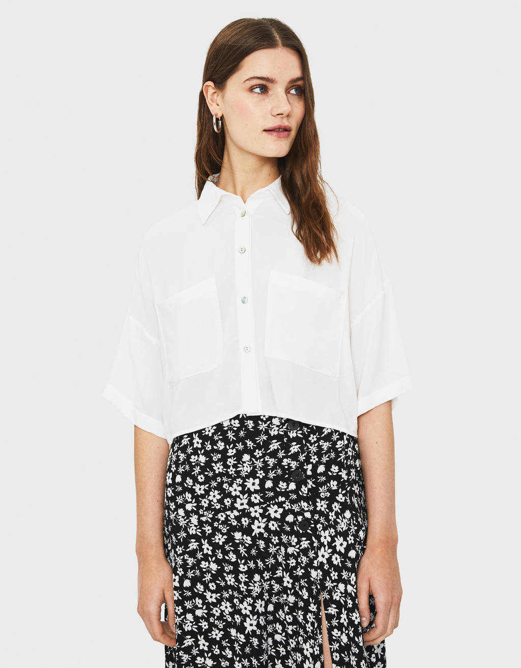 bershka cropped shirt