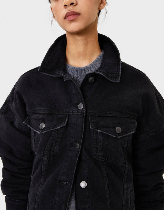 Oversized denim jacket - null - Bershka 