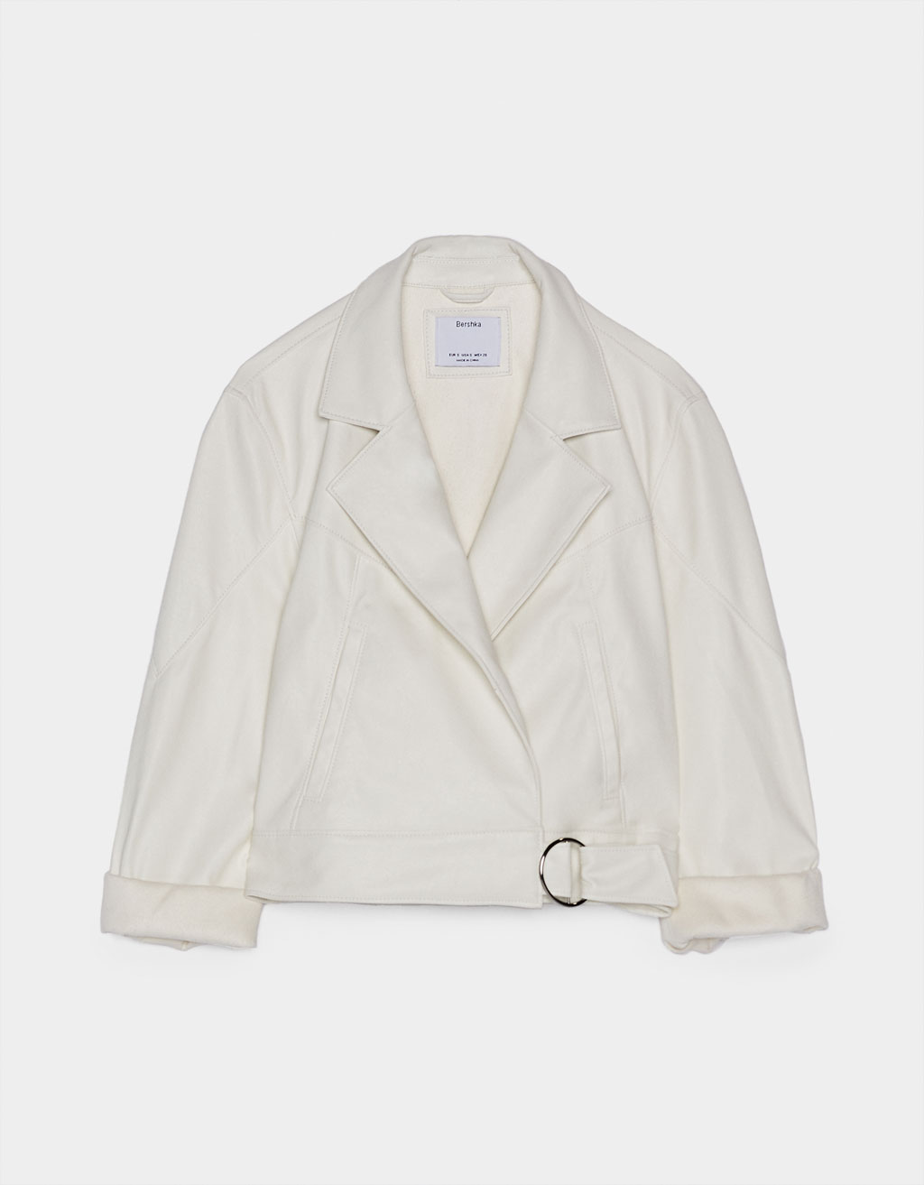 Faux Leather Jacket Mom Bershka Spain