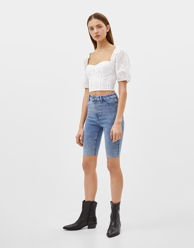 bershka biker shorts