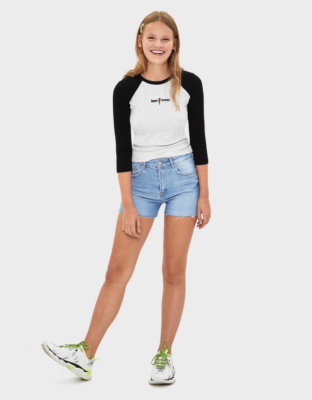 Basic denim shorts - Shoes - Bershka 
